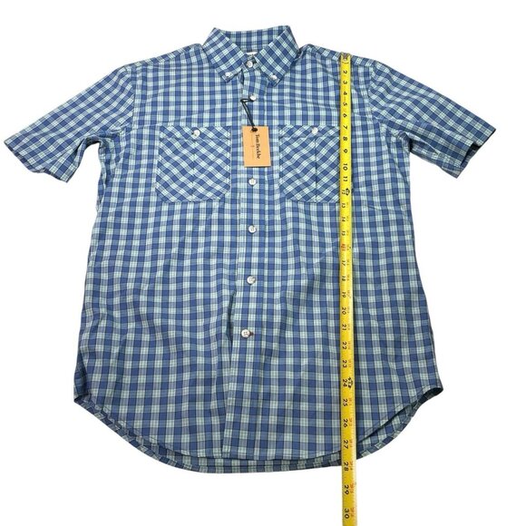 Tom Beckbe Tidewater Checkered Button Down Shirt Short Sleeve- Mens Small- NWT! - Picture 8 of 8